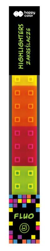 ZAKREŚLACZE PIXI BLOX 5 KOLORÓW FLUO GDD