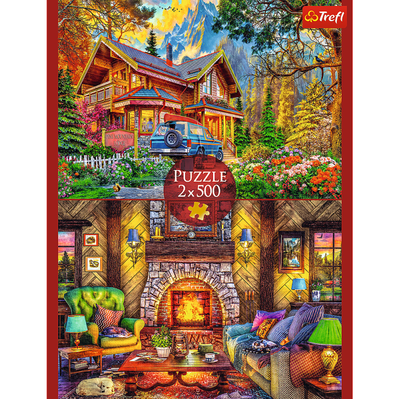 PUZZLE 2X500 TREFL WYCIECZKA W GÓRY