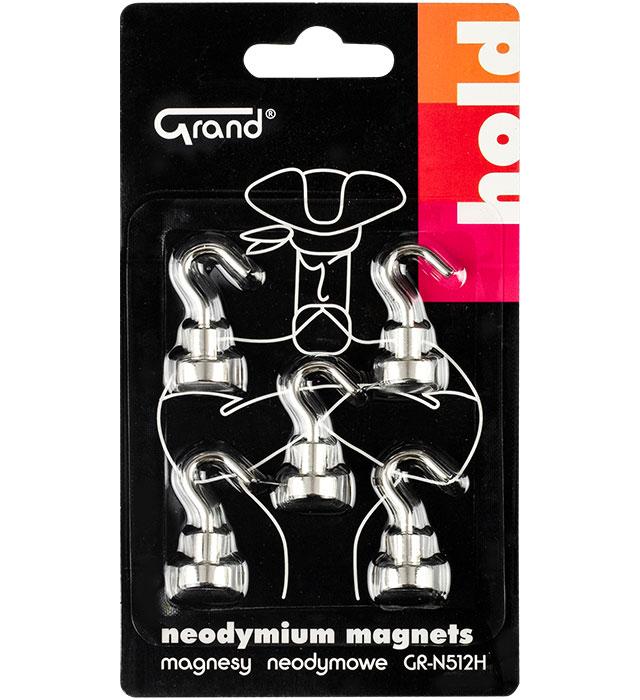 MAGNESY NEODYMOWE Z HACZYKIEM GR-N512H 12MM GRAND A/5