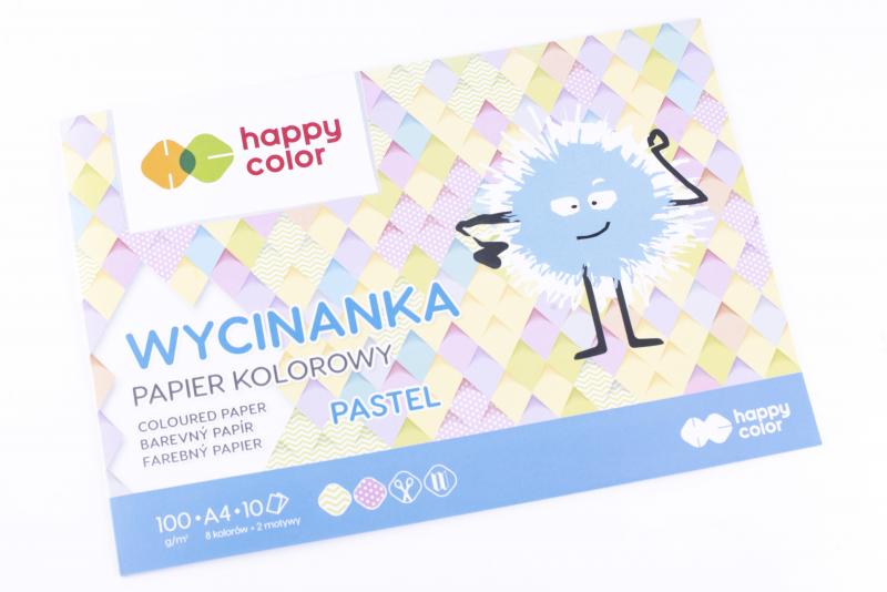 BLOK WYCINANKA PASTEL A4/10 100G HAPPY COLOR