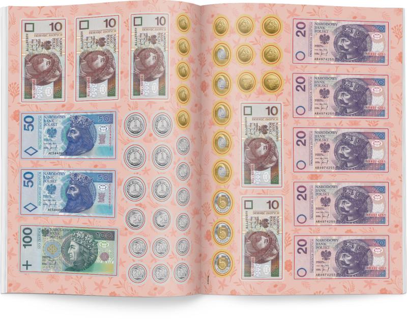 KSIĄŻECZKA DISNEY UCZY KSIĘŻNICZKA. MONETY I BANKNOTY