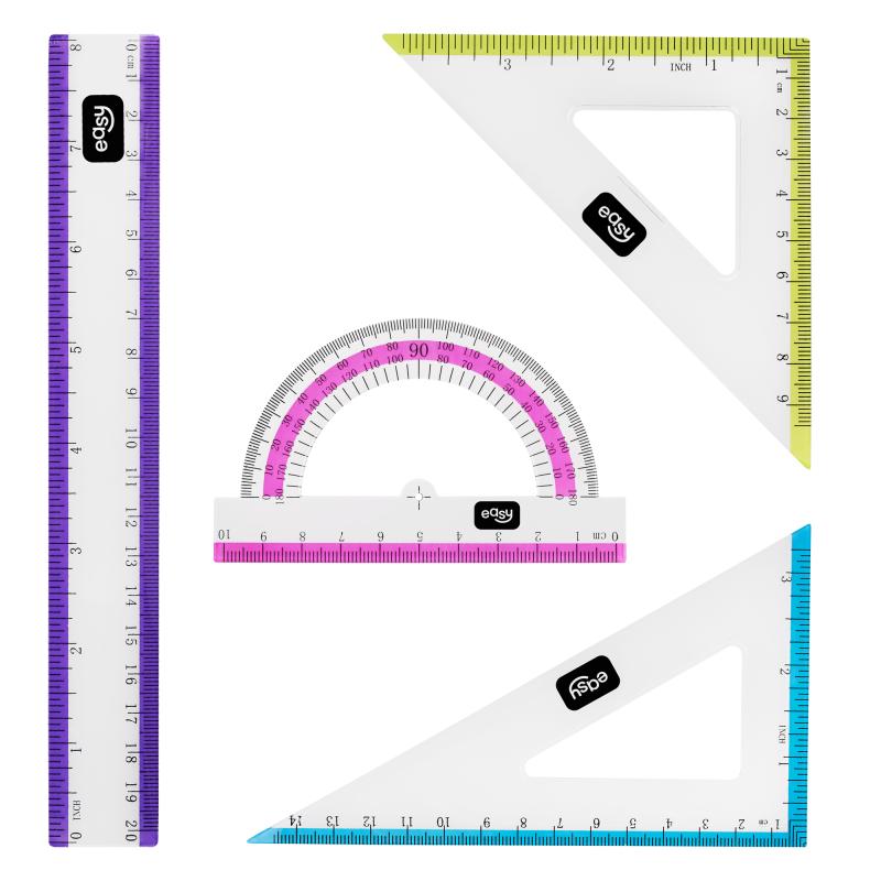 ZESTAW LINIJEK EASY 4SZT 20CM