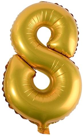 BALONY FOLIOWE CYFERKI ZŁOTE 86CM