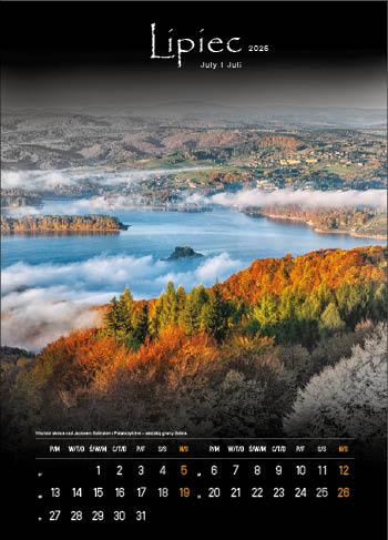 KALENDARZ WIELOPLANSZOWY TAJEMINICZE BIESZCZADY JOTAN STANDARD