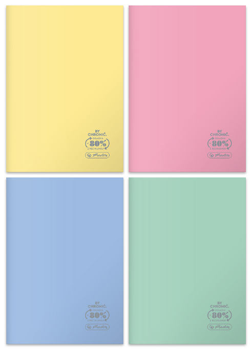 ZESZYT A5/60 = HERLITZ ECO PP PASTEL COLORS FSC