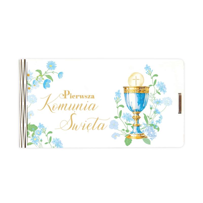 PUDEŁKO MINI DREWNO KOMUNIA KOTEK