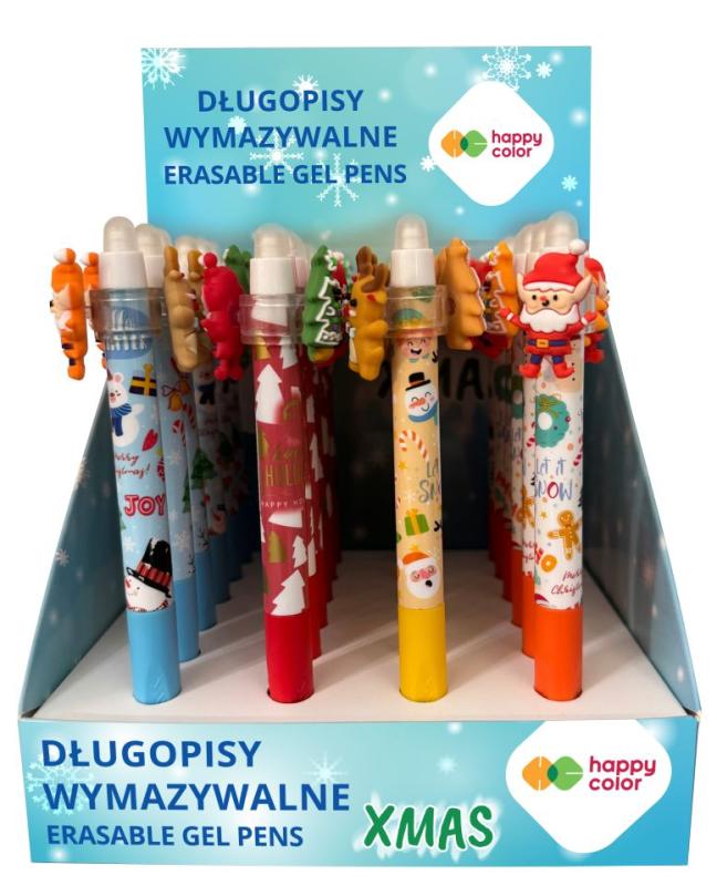 DŁUGOPIS WYMAZYWALNY XMAS 3 AUTOMATYCZNY NIEBIESKI.0,5MM A/24 GDD #ŚWIĘTA