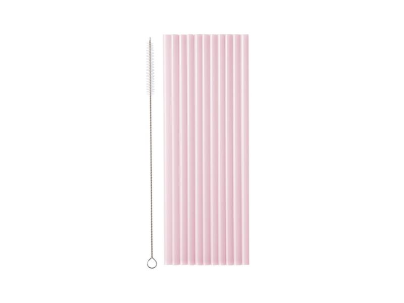 SŁOMKI PLASTIKOWE 23CM RÓŻOWY