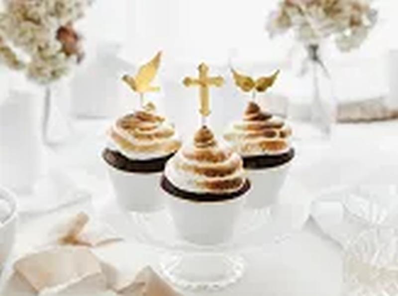 DEKORACJE DO MUFFINEK KOMUNIA