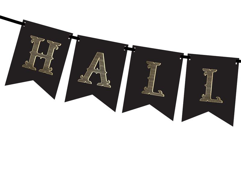BANER HALLOWEEN CZARNY 20X175CM