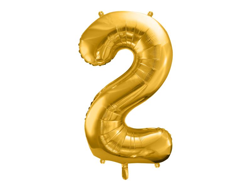 BALON FOLIOWY 2 86CM ZŁOTY