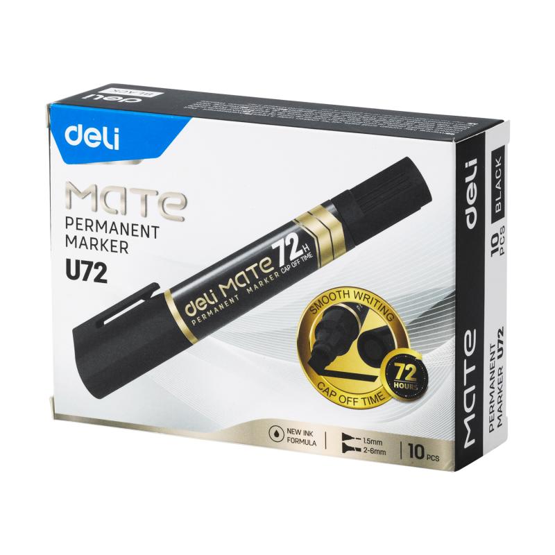 MARKER PERMANENTNY DWUSTRONNY CZARNY 1,5MM 2-6MM DELI