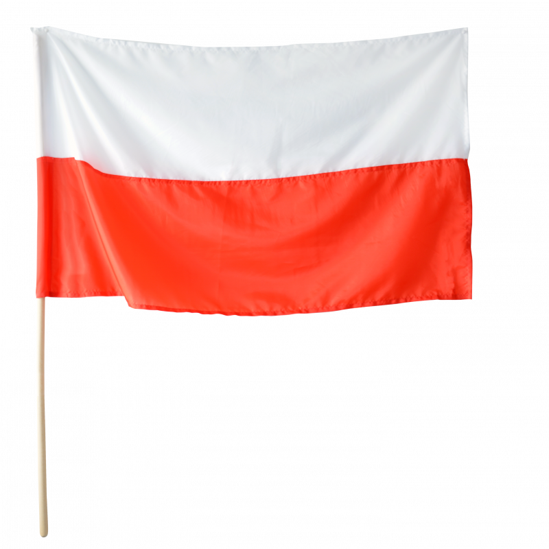FLAGA NARODOWA NA DRZEWCU BIAŁO-CZERWONI