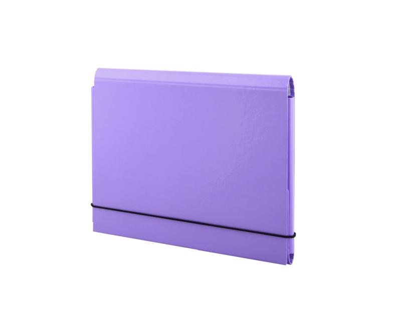 TECZKA A5 ŁAMANA COOKIE PASTEL.FIOLETOWA Z GUMKĄ