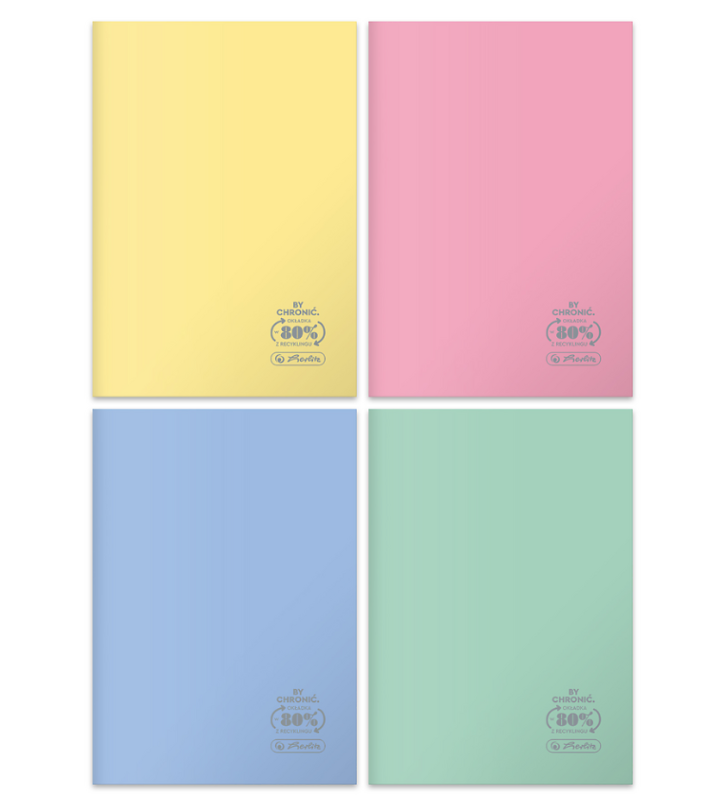 ZESZYT A4/60 # HERLITZ ECO PP PASTEL COLORS FSC