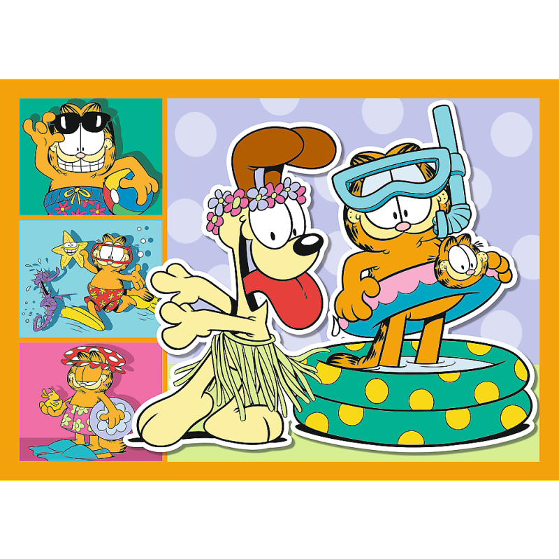 PUZZLE 4W1 TREFL GARFIELD KOCHA LAZANIE