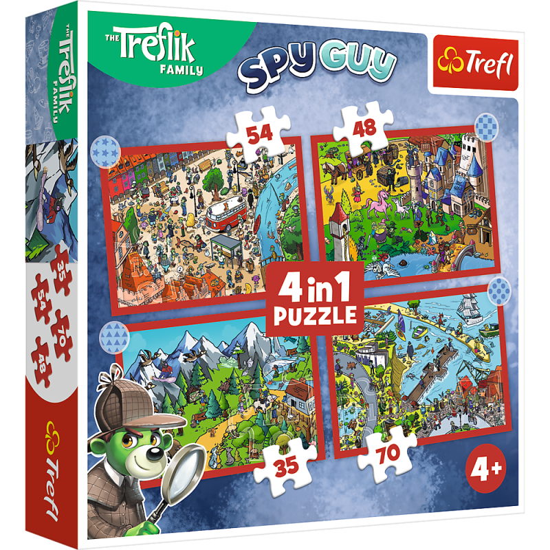 PUZZLE 4W1 TREFL PODRÓŻE TREFLIKÓW