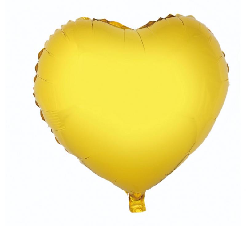 BALON FOLIOWY 'SERCE ZŁOTE 36CM