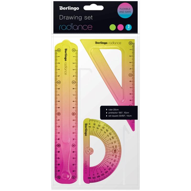 ZESTAW GEOMETRYCZNY BERLINGO RADIANCE RÓŻOWO-ŻÓŁTY