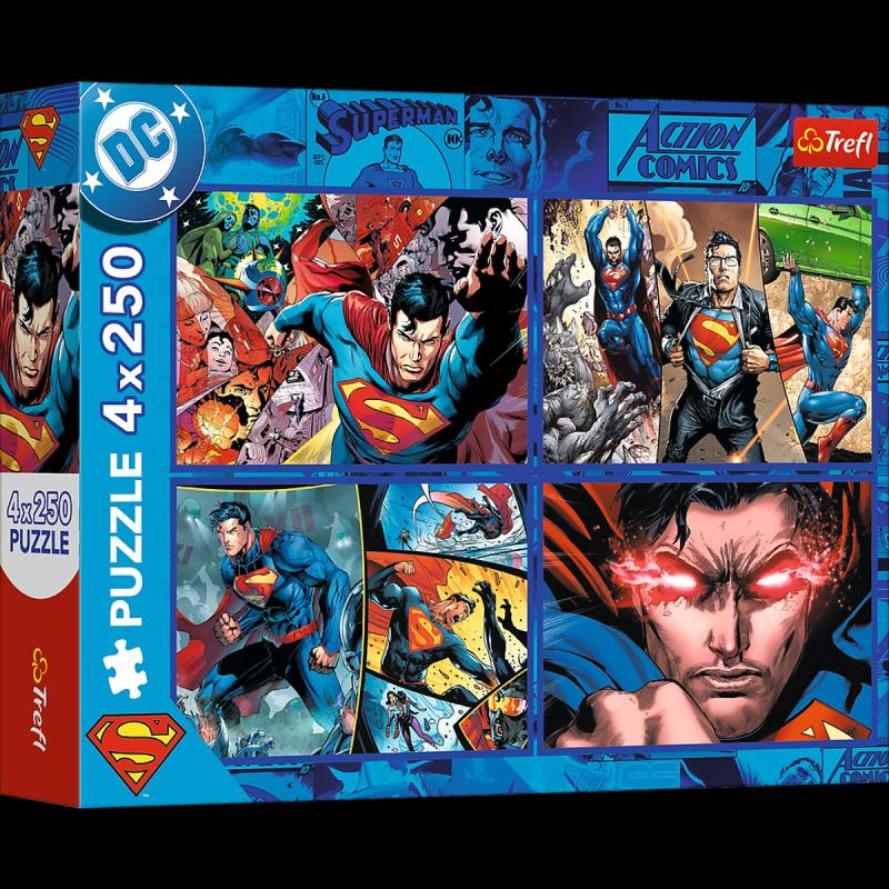 PUZZLE 4X250 TREFL ODWAGA SUPERMANA