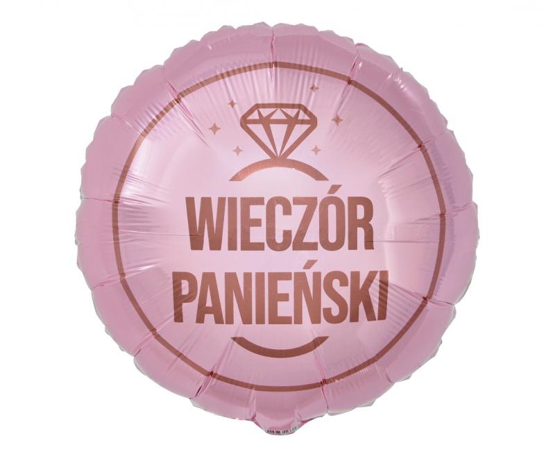 BALON FOLIOWY WIECZÓR PANIEŃSKI RÓŻOWY 18'