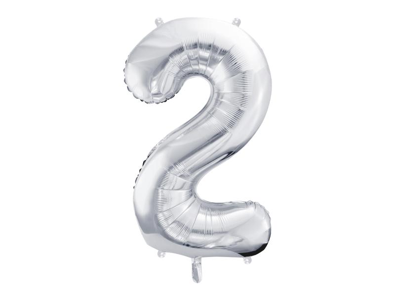 BALON FOLIOWY 2 86CM SREBRNY