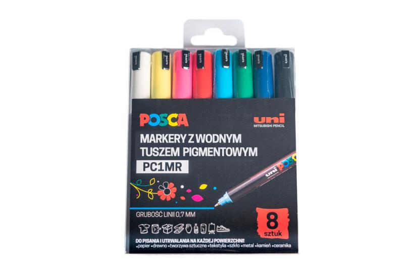 KOMPLET MARKERÓW POSCA PC-1MR 8 SZT