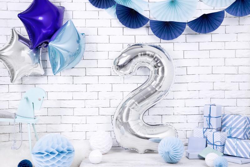 BALON FOLIOWY 2 86CM SREBRNY