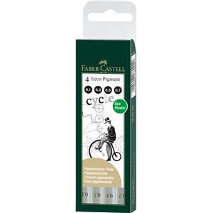 CIENKOPISY ECCO PIGMENT 4 SZT. ETUI (0,1 : 0,3 : 0,5 : 0,7MM ) CZARNE FABER-CASTELL