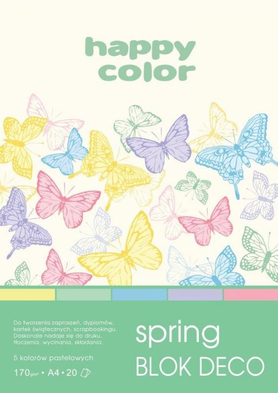 BLOK DECO A4/20 SPRING 170G 5KOL HAPPY COLOR