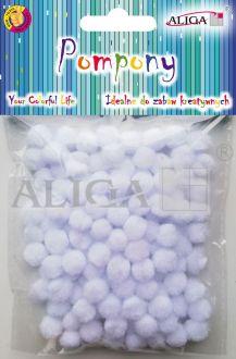 POMPONY POM-301 BIAŁE 1CM A120