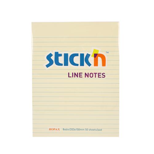 NOTES W LINIE 203*152 A50 ŻÓŁTY PASTEL