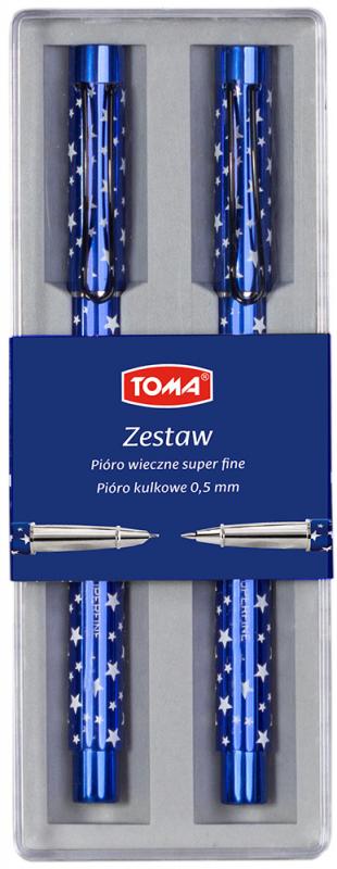 ZESTAW PIÓRO+ROLLER W GWIAZDK