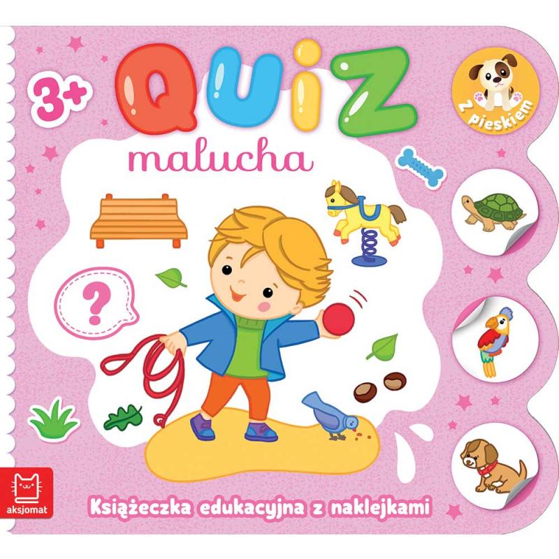 KSIĄŻECZKA QUIZ MALUCHA Z NAKLEJKAMI Z PIESKIEM 3-4 LATA