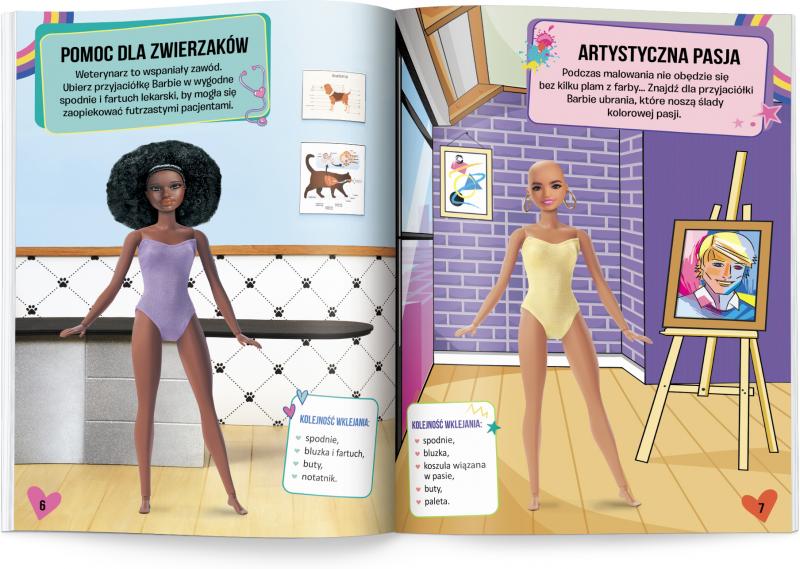 KSIĄŻECZKA BARBIE. UBIERANKI NAKLEJANKI