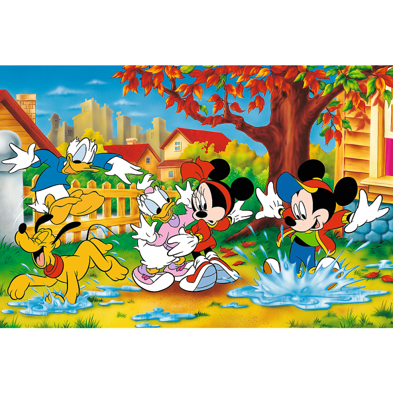 PUZZLE 160 TREFL ZABAWA W KAŁUŻACH MICKEY MOUSE