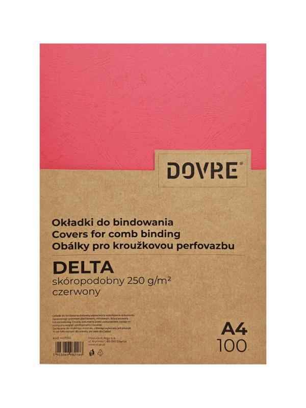 OKŁADKA DO BINDOWANIA CZERWONA DELTA SKÓROPODOBNA A100
