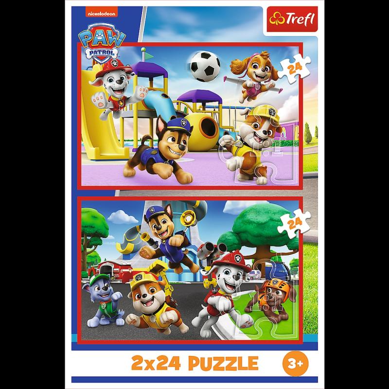 PUZZLE 2X24 TREFL PSI DZIEŃ ZABAW