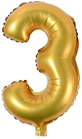 BALONY FOLIOWE CYFERKI ZŁOTE 86CM