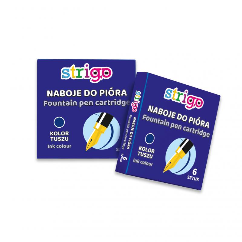 NABOJE DO PIÓR WIECZNYCH STRIGO 6 SZT.