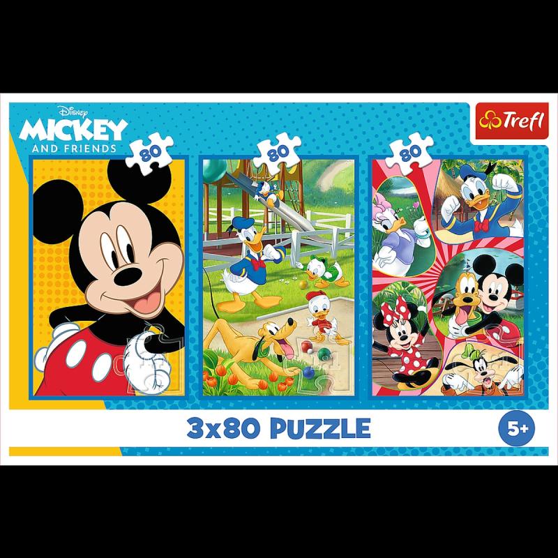 PUZZLE 3X80 TREFL EKIPA MYSZKI MIKI