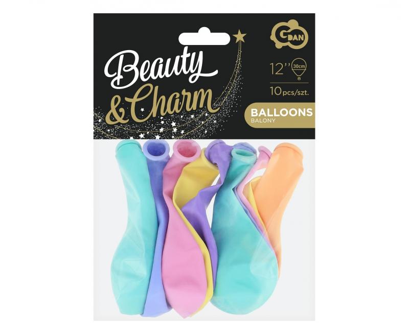 BALONY BEAUTY&CHARM MAKARONOWE MIX 12'/10SZT