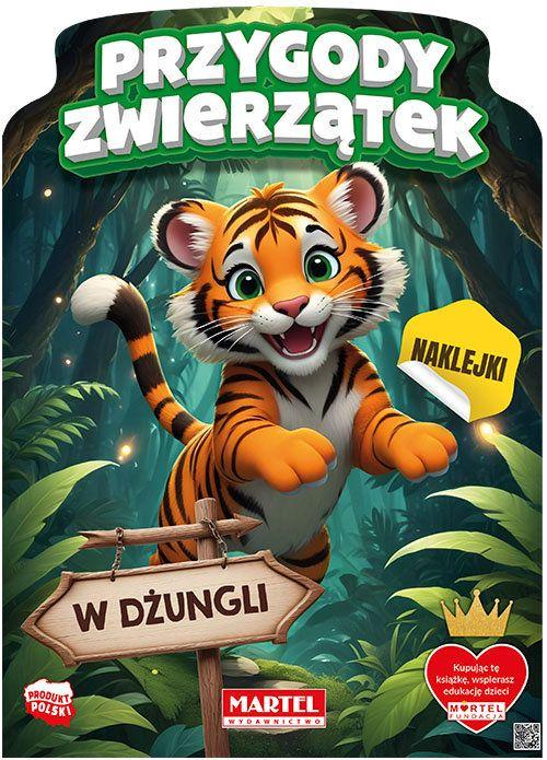 KSIĄŻECZKA PRZYGODY ZWIERZĄTEK W DŻUNGLI Z NAKLEJKAMI