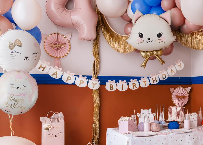 BALON FOLIOWY PASTYLKA KOTEK 35X35CM MIX