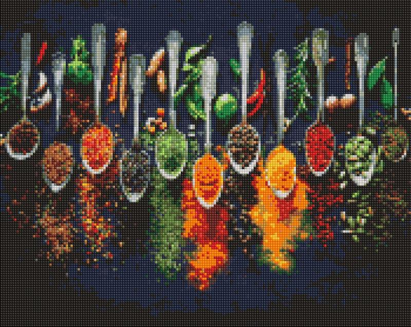 ZESTAW DO MOZAIKI DIAMENTOWEJ PRZYPRAWY ŚWIATA 40X50CM