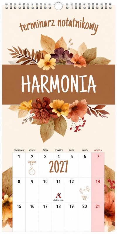 KALENDARZ NOTATNIKOWY HARMONIA 2027
