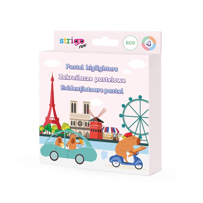 ZAKREŚLACZ EKO PASTEL A/4 MIX KAPIBARA STRIGO