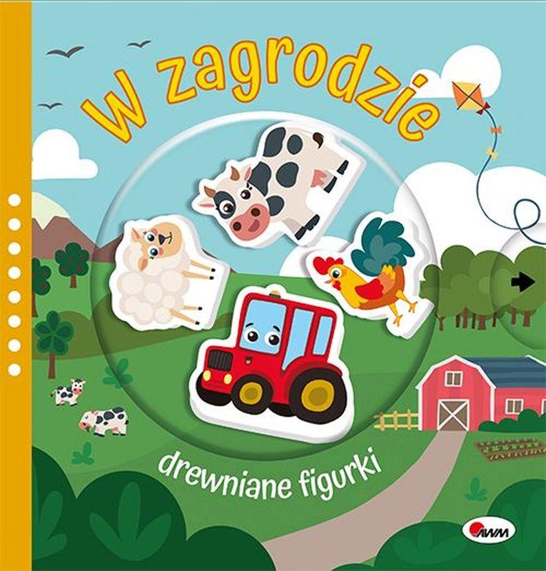 KSIĄŻECZKA DREWNIANE FIGURKI W ZAGRODZIE