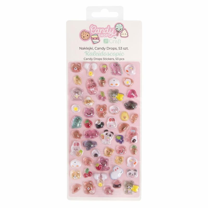 NAKLEJKI CANDY DROPS, 53 SZT. - KALEIDOSCOPIC