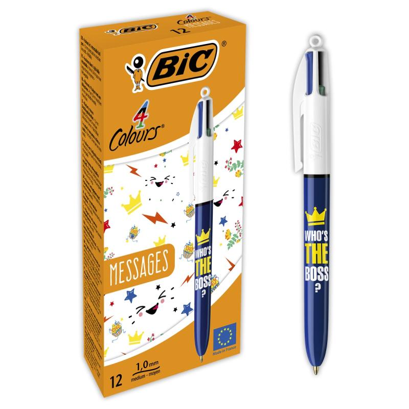 DŁUGOPIS BIC 4-KOLOROWY COLOURS MESSAGES BOSS A/12